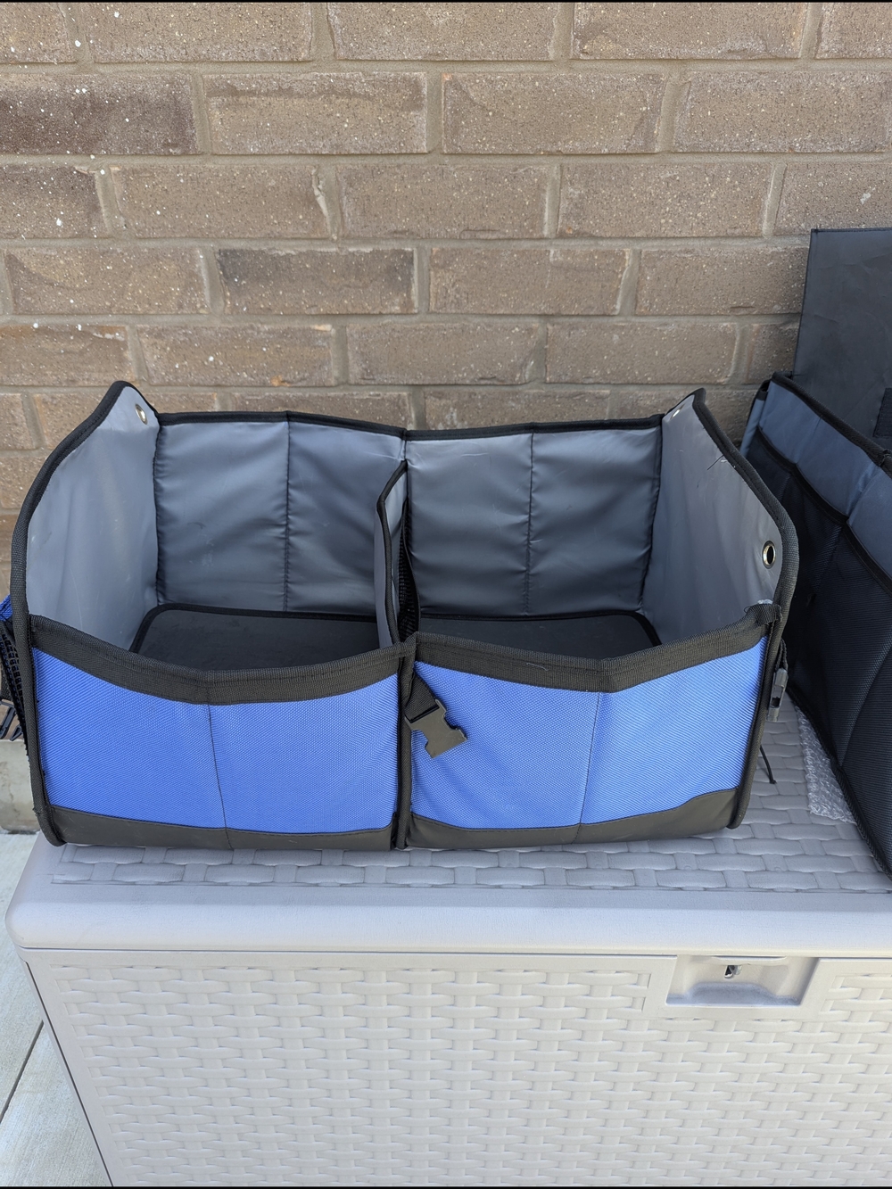 Blue Collapsible Car Trunk Organizer